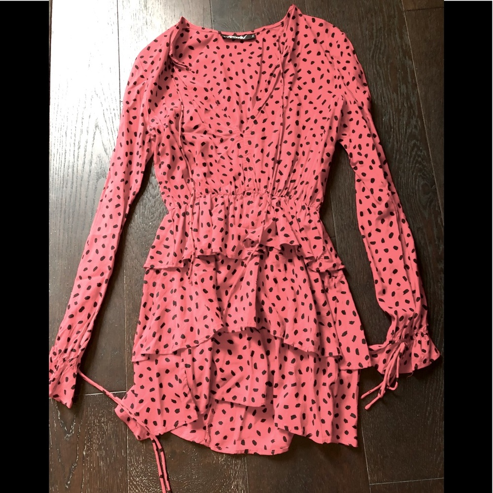 Red and Black Polka dot dress